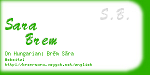 sara brem business card